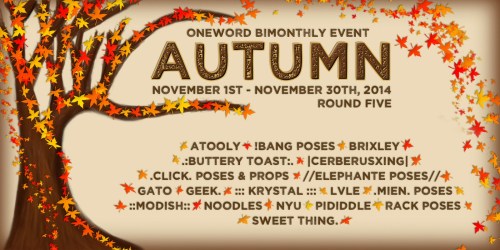 Oneword November 2014 Autumn Poster